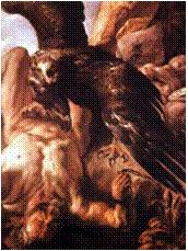 Imagen 7 El águila comiendo las entrañass a Prometeo